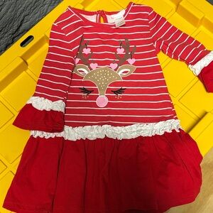 Little Lass Red and White Striped Dress